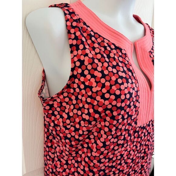 New York & Company Shift Dress Women's Size Large Polka Dot Pattern Pink black - Picture 3 of 5